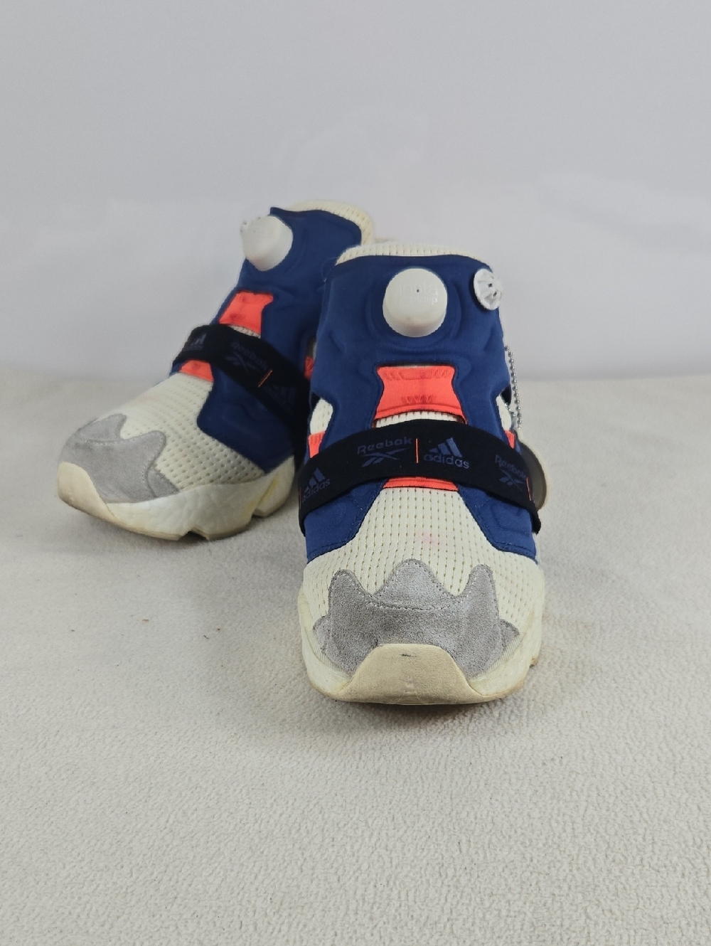 Reebok Navy Cream and Coral Pump Sneakers